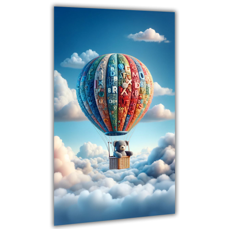 Painting Bear in a Hot Air Balloon