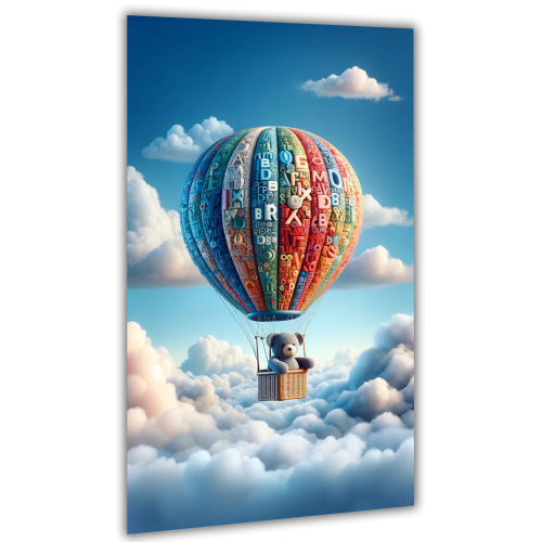 Painting Bear in a Hot Air Balloon