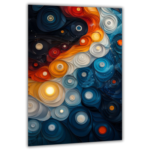 Painting Gradient of wavy colored circles
