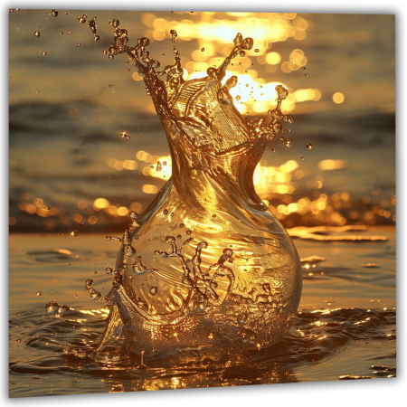 Painting Drop on water in the form of a vase