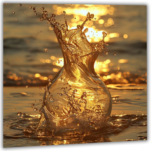 Painting Drop on water in the form of a vase