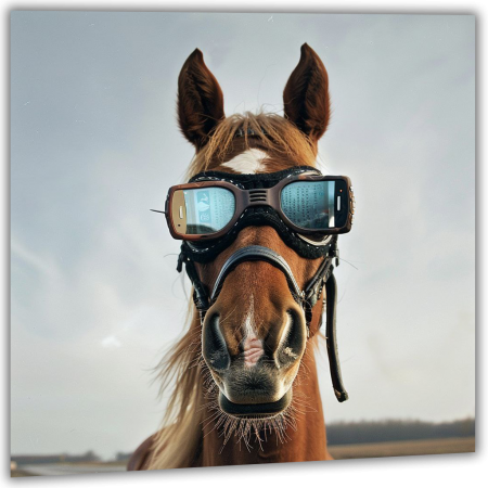 Painting Horse with Glasses