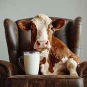 Painting Cow on a chair