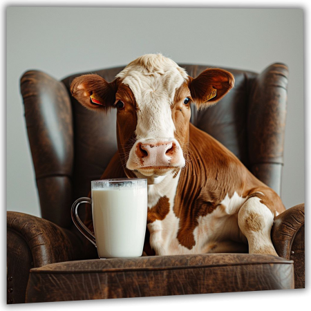 Painting Cow on a chair