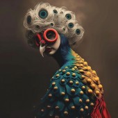 Painting Peacock Woman