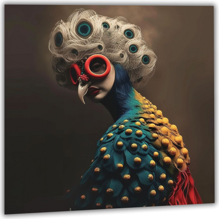 Painting Peacock Woman