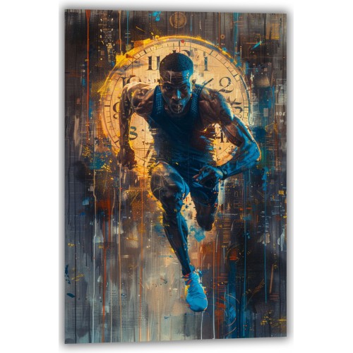 Picture of an athlete and time