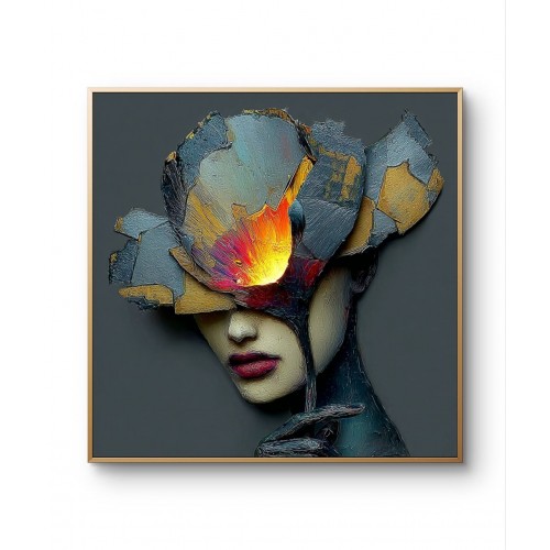 Inner Flame – Contemporary Abstract Portrait Wall Art for Modern Interiors