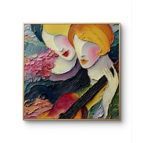 Silent Harmony – Contemporary Abstract Portrait Wall Art