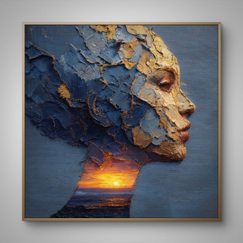 Inner Horizon – Contemporary Abstract Profile Wall Art