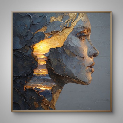 Echo of Light – Contemporary Abstract Profile Wall Art