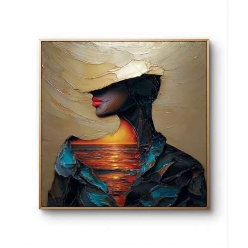 Hidden Horizon – Contemporary Abstract Portrait Wall Art
