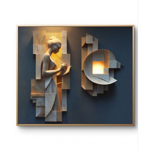 The Silent Author – Contemporary Abstract Figure Wall Art