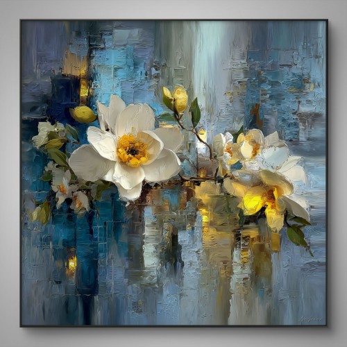 Golden Blossom Reflection