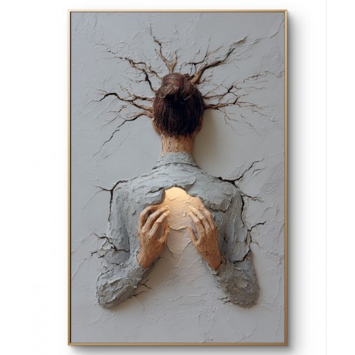 Female Figure Textured Wall Art