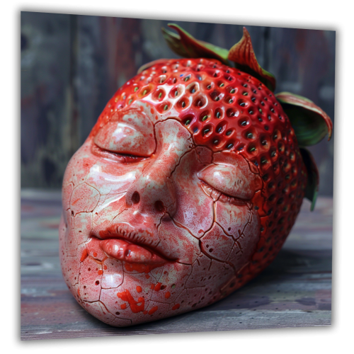 Picture on glass Strawberry Man