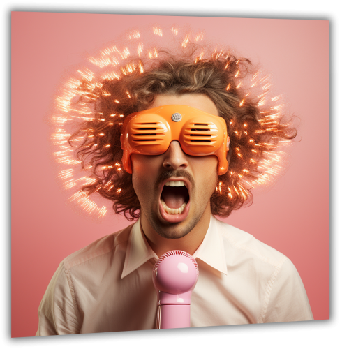 Picture on glass Rays in my head