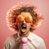 Picture on glass Rays in my head