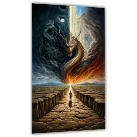 Glass painting Yin and Yang