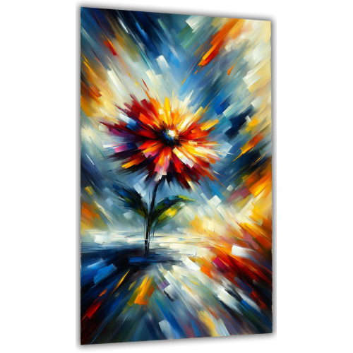 Painting on glass Flower seven-flowered
