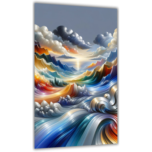 Painting on glass Colored clouds