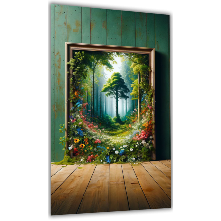 Picture on glass Mysterious forest